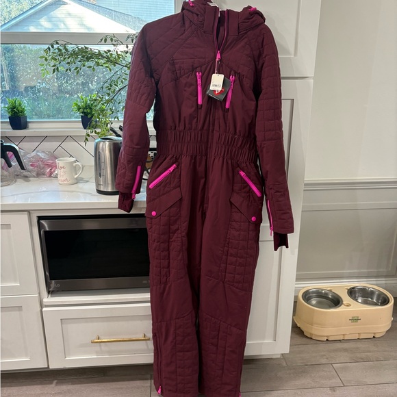 FP Movement by Free People Other - FP Movement by Free People Burgundy Jumpsuit with Pink Accents